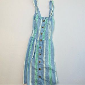 So Sz 2XL Striped Tank Top Button Up Dress